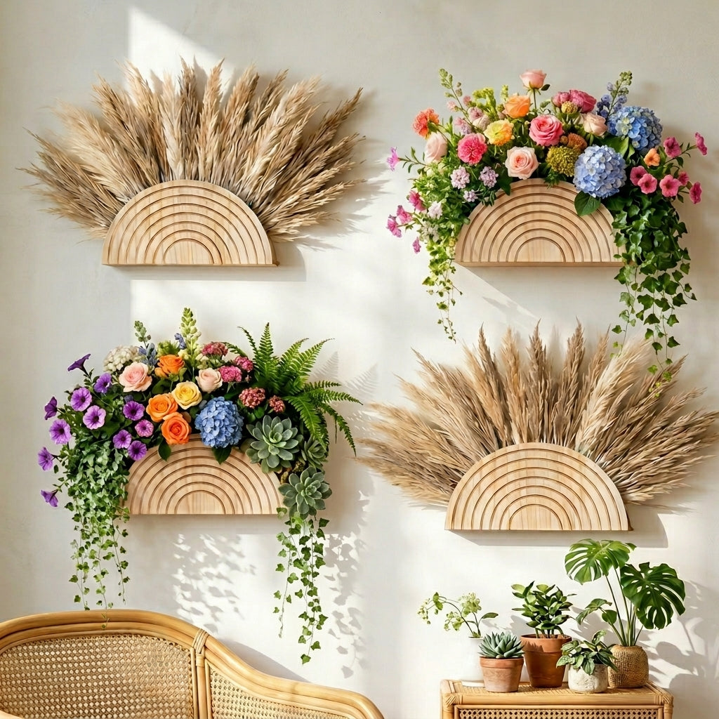 Desert Halo – Floral Display Wall Accent