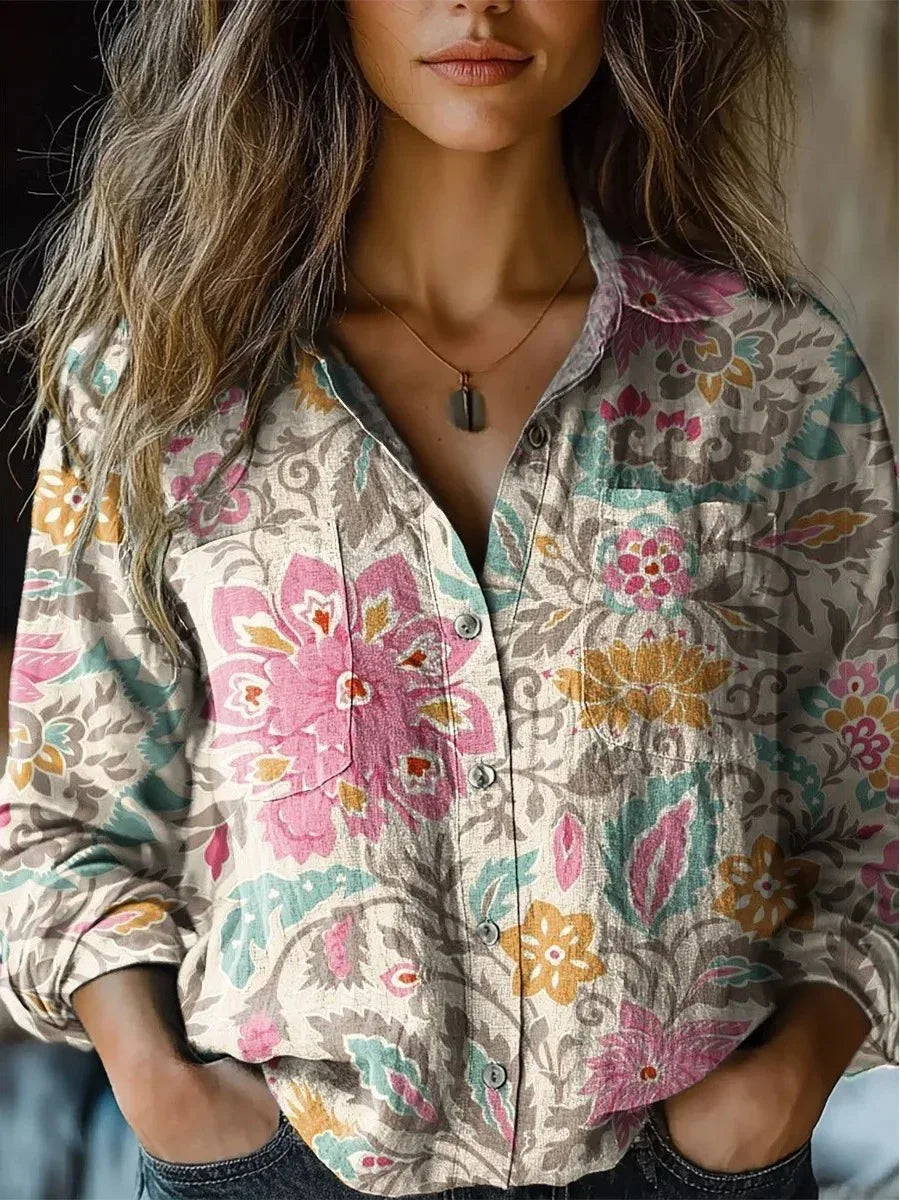 Boho Blossom Button-Up Shirt