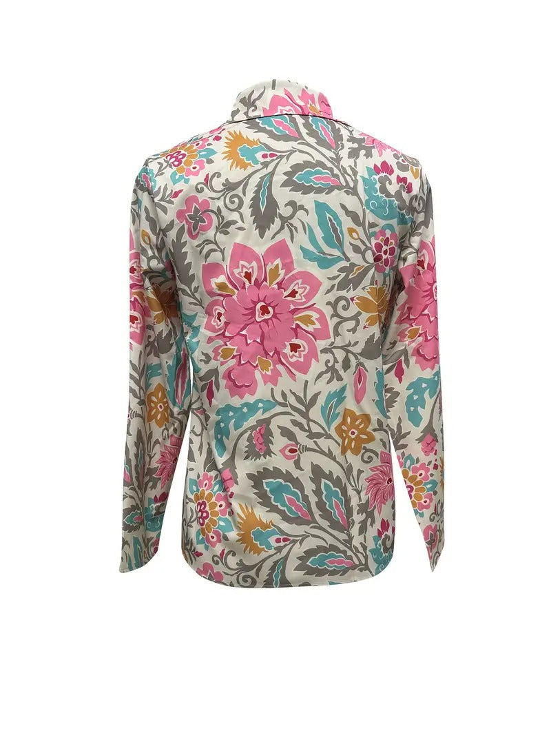 Boho Blossom Button-Up Shirt