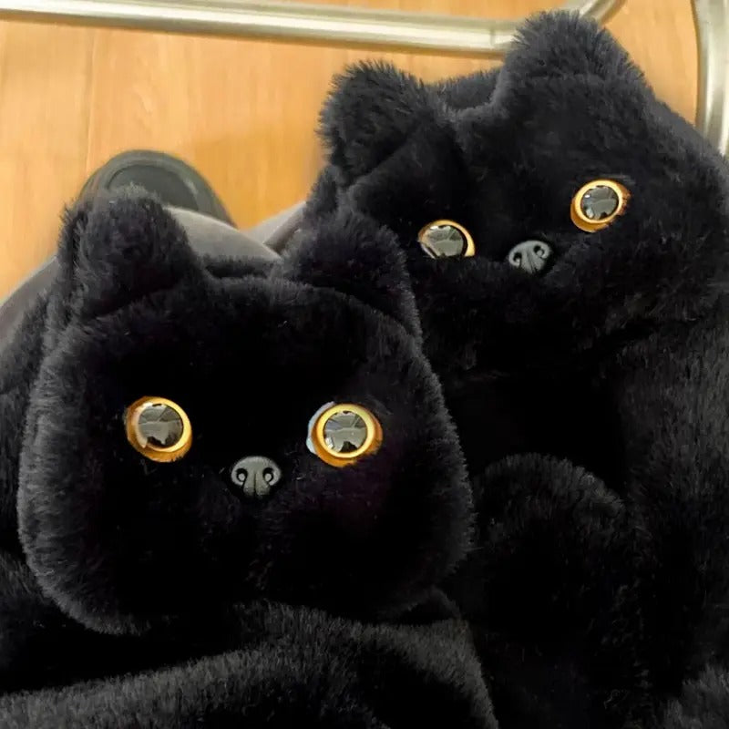 Midnight Purrfection Plush Cat Gloves