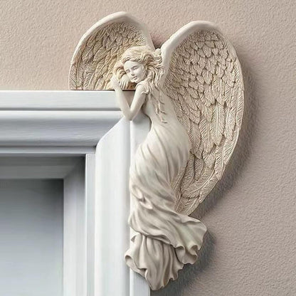 Heaven's Gatekeepers: Resin-Crafted Angel Wing Door Ornaments