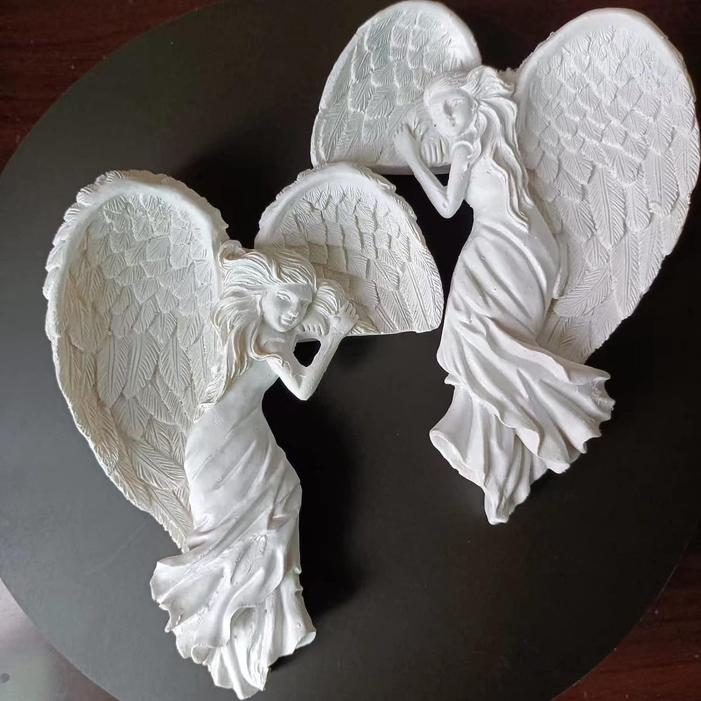 Heaven's Gatekeepers: Resin-Crafted Angel Wing Door Ornaments