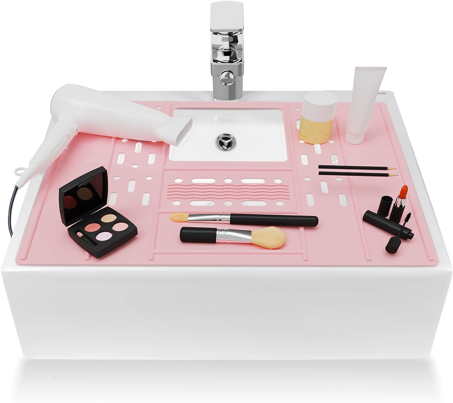 VanitySpace Pro: Heat-Resistant Sink-Top Makeup Organizer