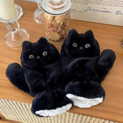 Midnight Purrfection Plush Cat Gloves