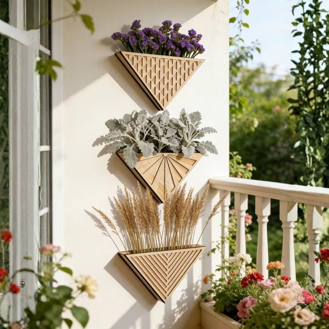 Marrakesh – Geometric Wooden Wall Planters