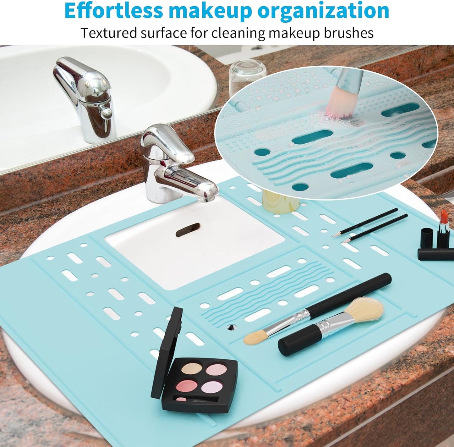 VanitySpace Pro: Heat-Resistant Sink-Top Makeup Organizer