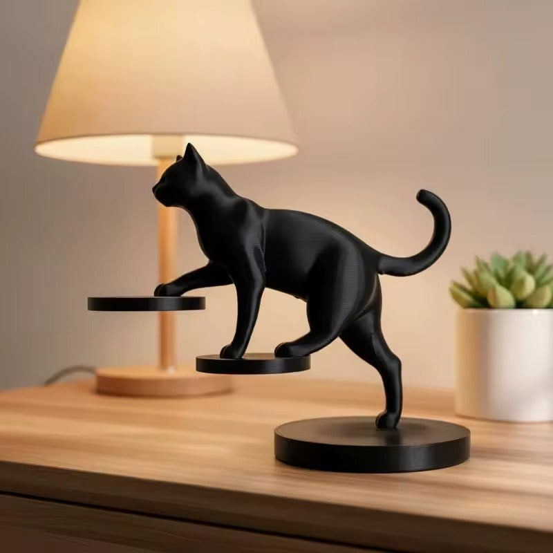 Grace in Motion – Contemporary Balancing Cat Decor