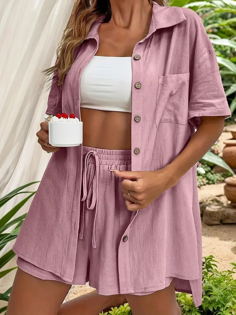 Harper Dale Linen Shorts Set