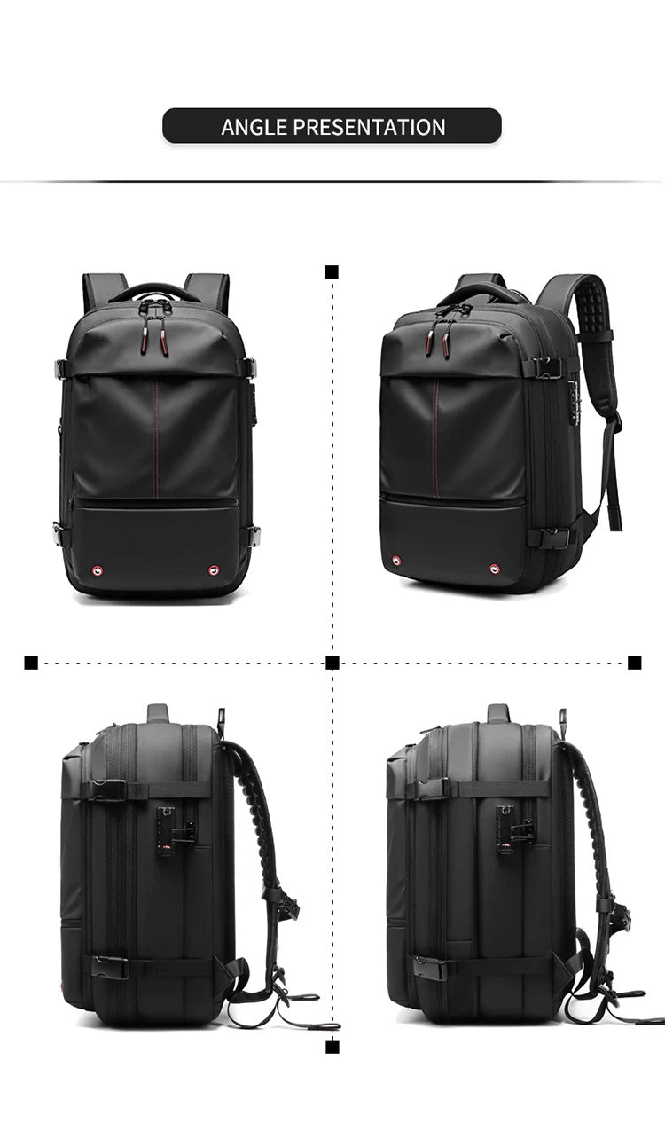 Travel Backpack with Expandable Vacuum Compression & Laptop Compartment