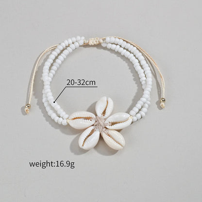 Ocean Bloom – Coastal Shell Anklet