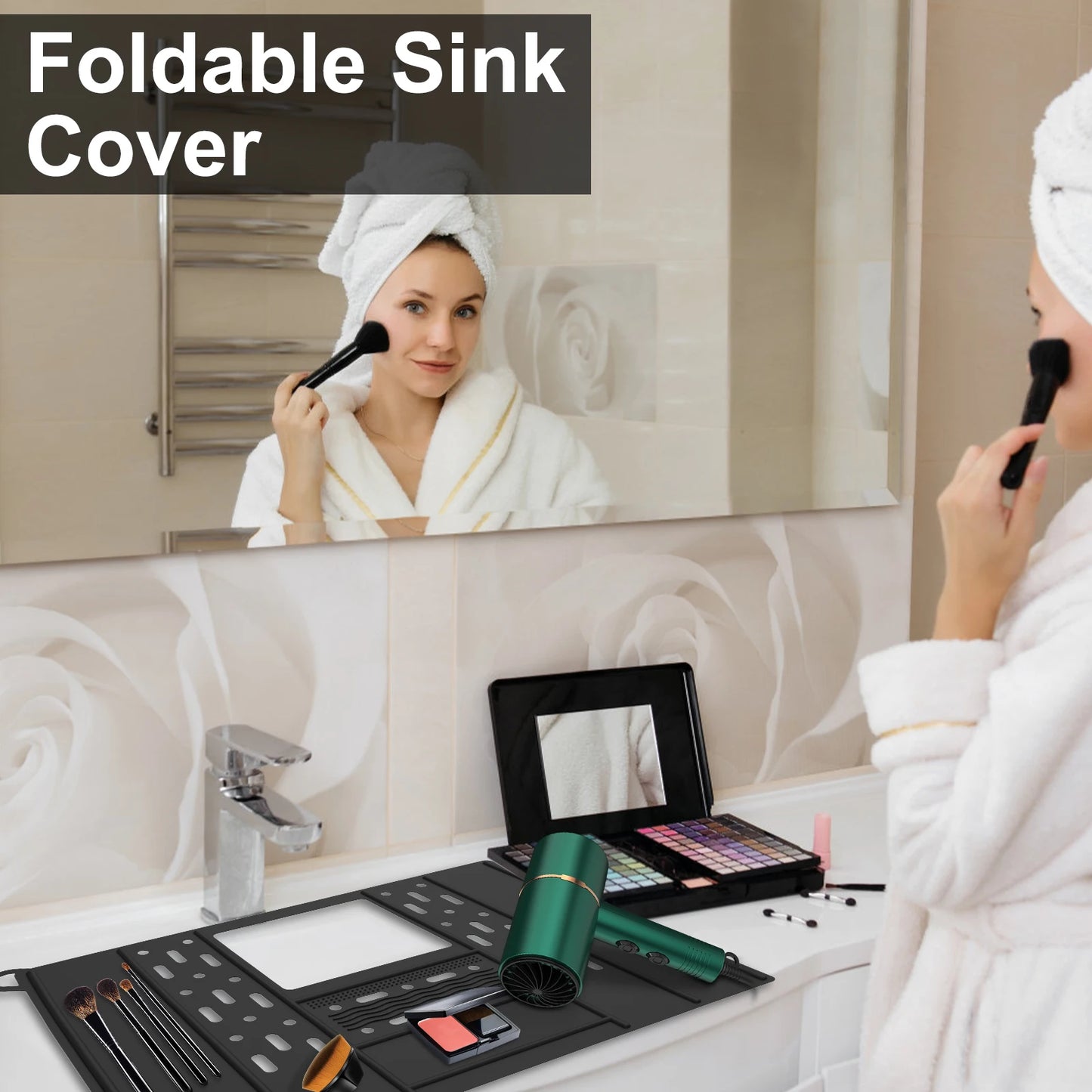 VanitySpace Pro: Heat-Resistant Sink-Top Makeup Organizer