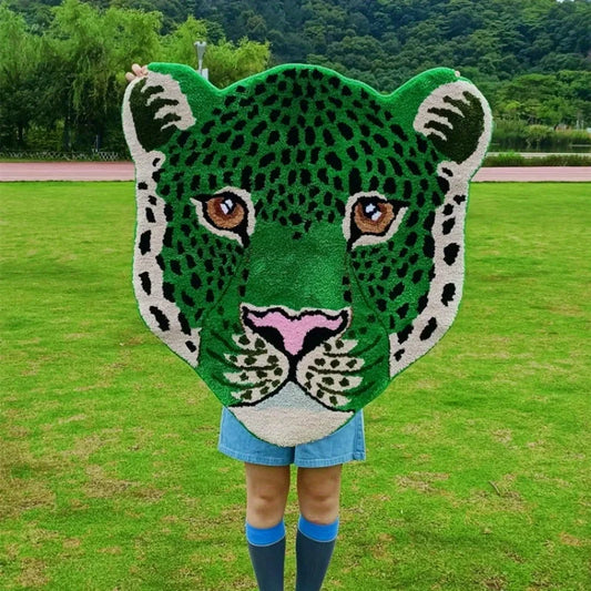 Cozy Predator Plush Leopard Rug