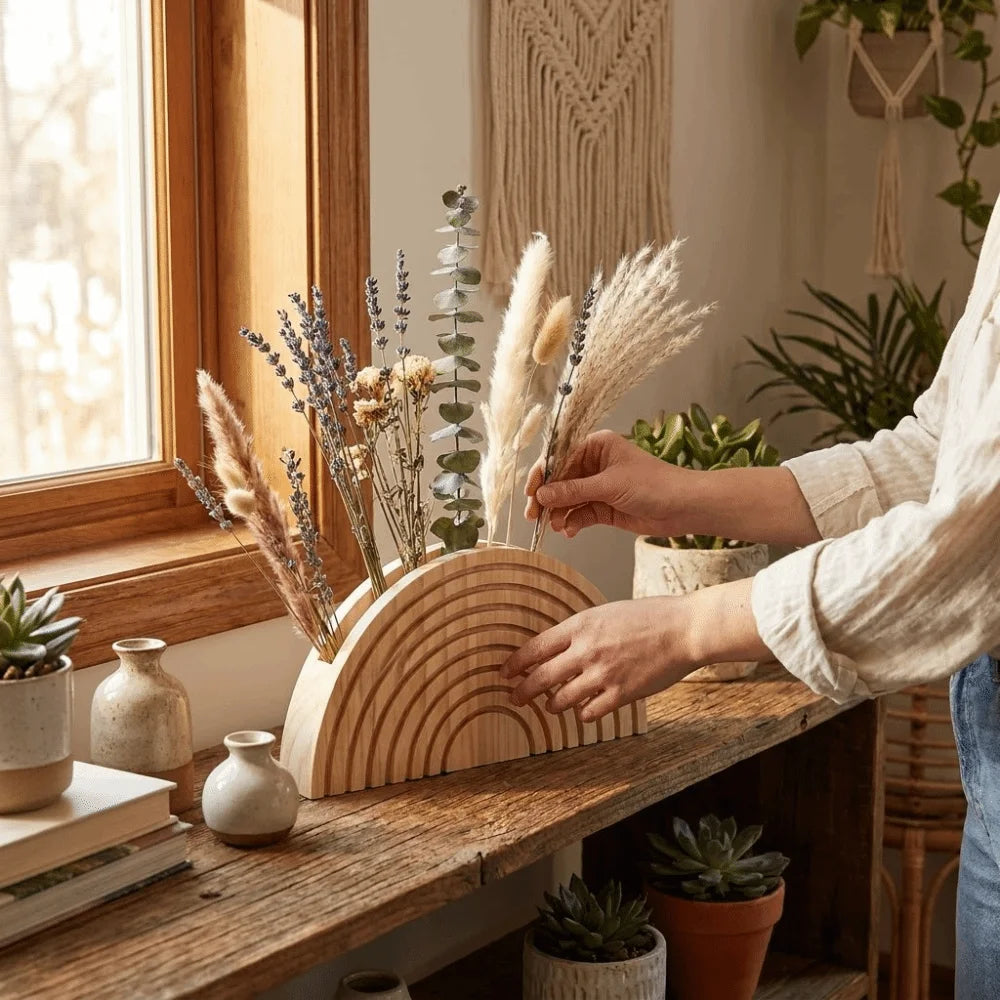 Desert Halo – Floral Display Wall Accent