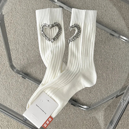 Crystal Amore | Heart Silhouette Signature Socks