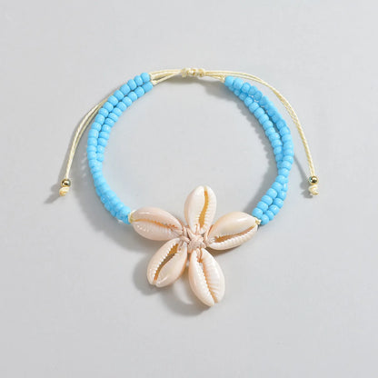 Ocean Bloom – Coastal Shell Anklet