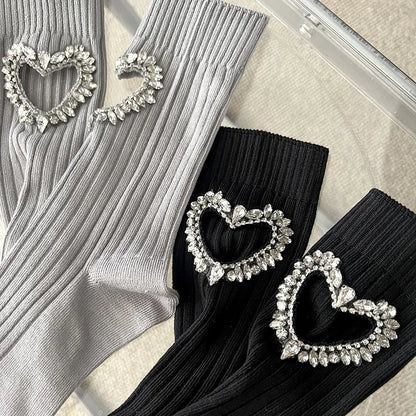 Crystal Amore | Heart Silhouette Signature Socks