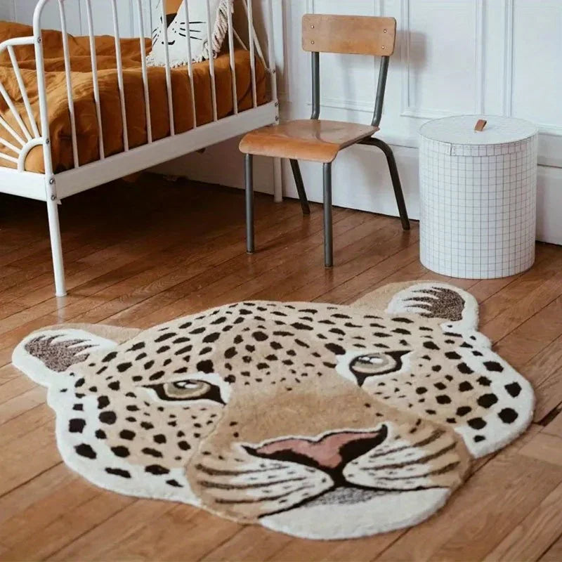 Cozy Predator Plush Leopard Rug
