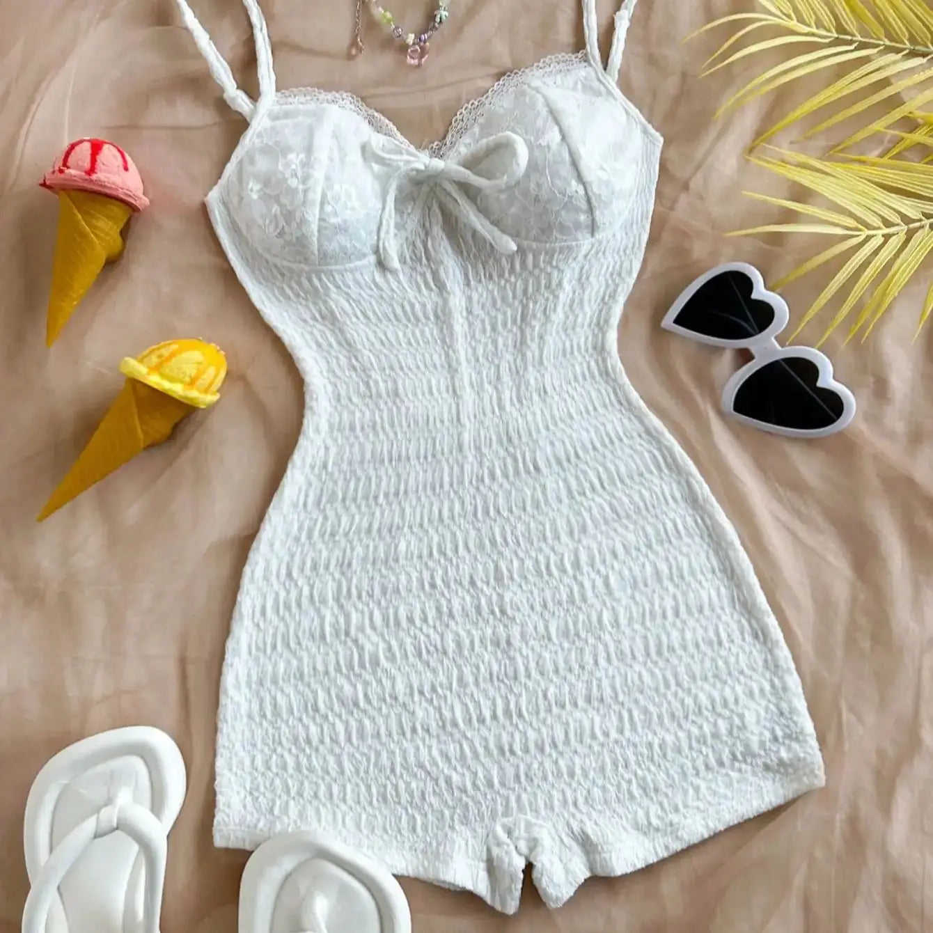 Coastal Crush Lace Romper