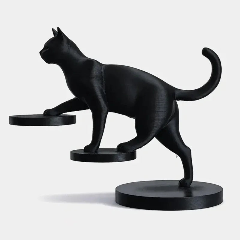 Grace in Motion – Contemporary Balancing Cat Decor