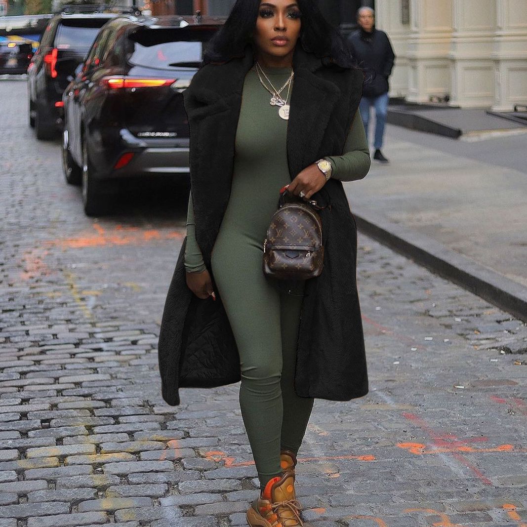 Teddy-Plush Sleeveless Vest Coat