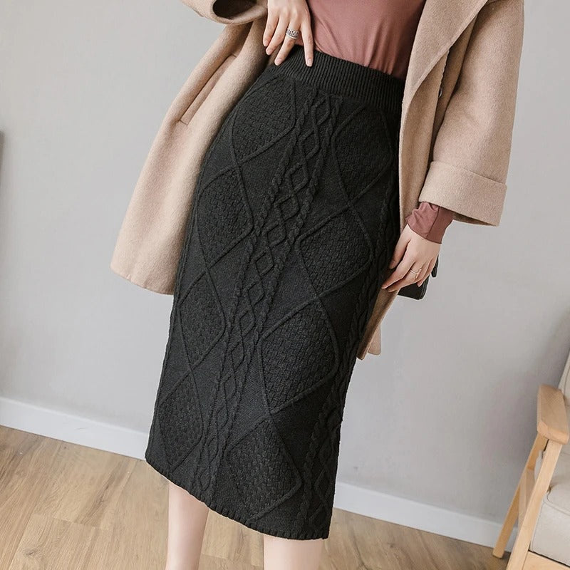 Harper Dale Knitted Pencil Skirt