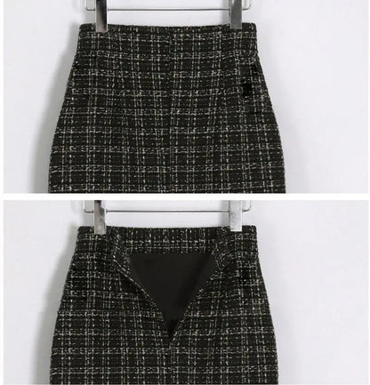 Harper Dale Women's High Waist Plaid Skirt