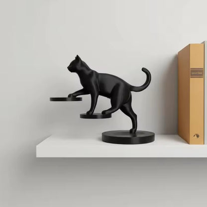 Grace in Motion – Contemporary Balancing Cat Decor