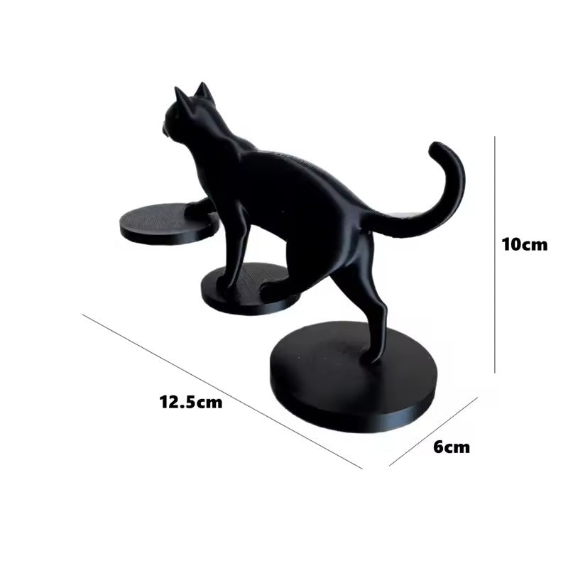 Grace in Motion – Contemporary Balancing Cat Decor