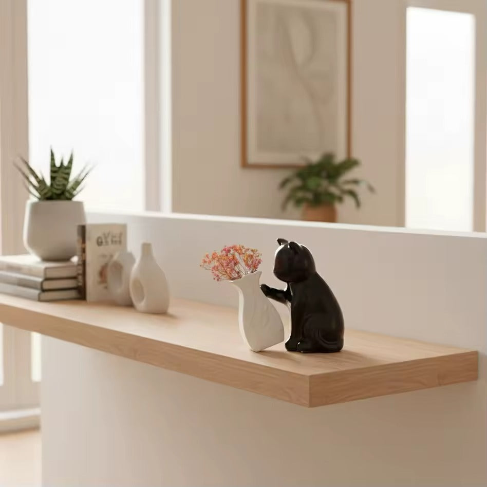 Curious Whiskers – Ceramic Cat Vase