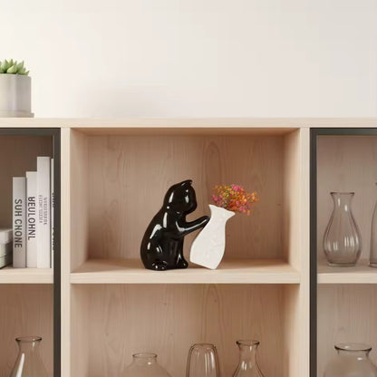 Curious Whiskers – Ceramic Cat Vase