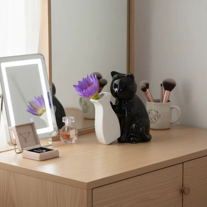 Curious Whiskers – Ceramic Cat Vase
