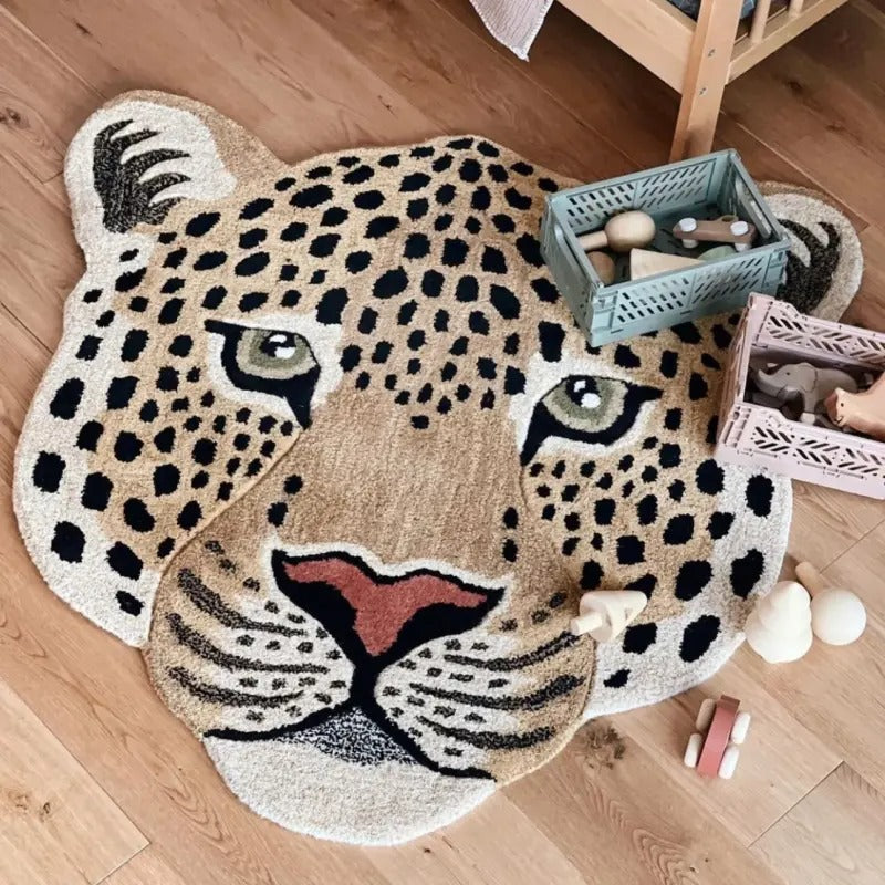 Cozy Predator Plush Leopard Rug