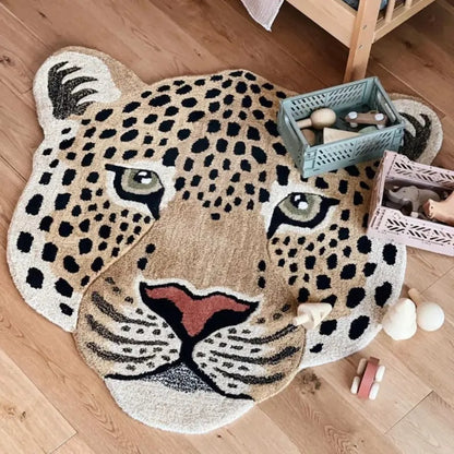 Cozy Predator Plush Leopard Rug