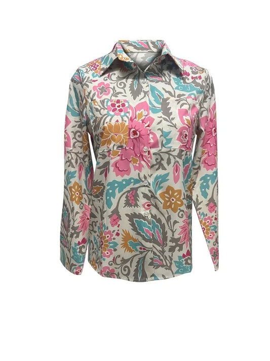 Boho Blossom Button-Up Shirt